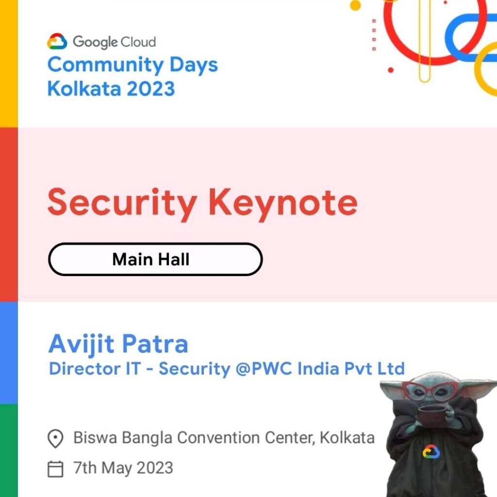 Google Cloud Community Days Kolkata 2023 event promotional poster