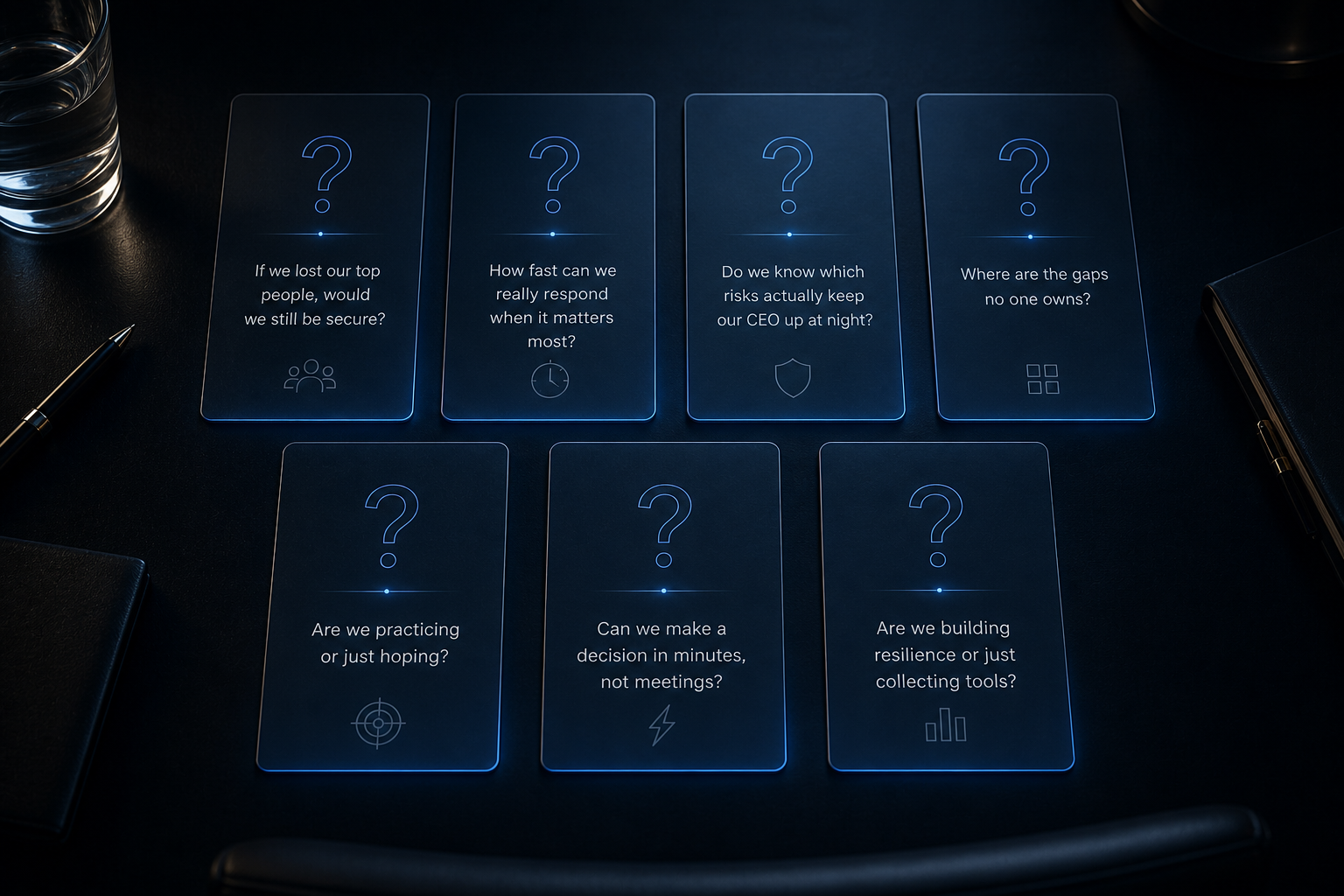 Seven question cards every CEO should ask about cybersecurity readiness